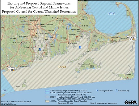 Area of interest for the Southeast New England Program for coastal watershed restoration Area of interest for the Southeast New England Program for coastal watershed restoration